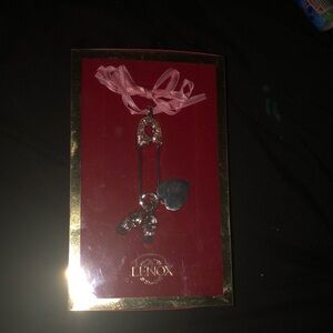 Lenox Silver and Pink Ornament